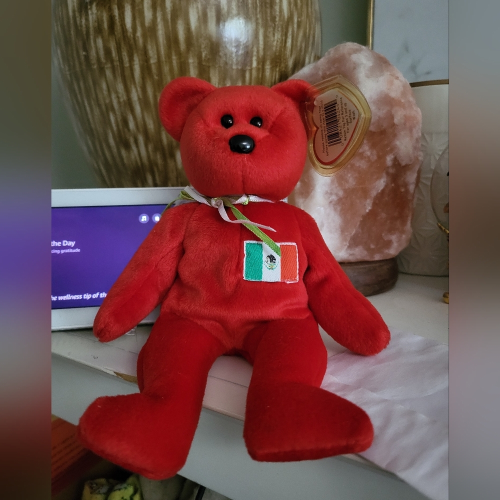 RARE 1999 Ty Beanie Baby OSITO the Red Mexican Bear  RARE !!